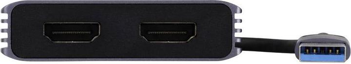 Immagine prodotto Renkforce RF-6418198 Adattatore USB-C® / HDMI (1x USB-A, USB-C® - 2x HDMI®) Grigio 4K (USB-C, HDMI, 15 cm)
