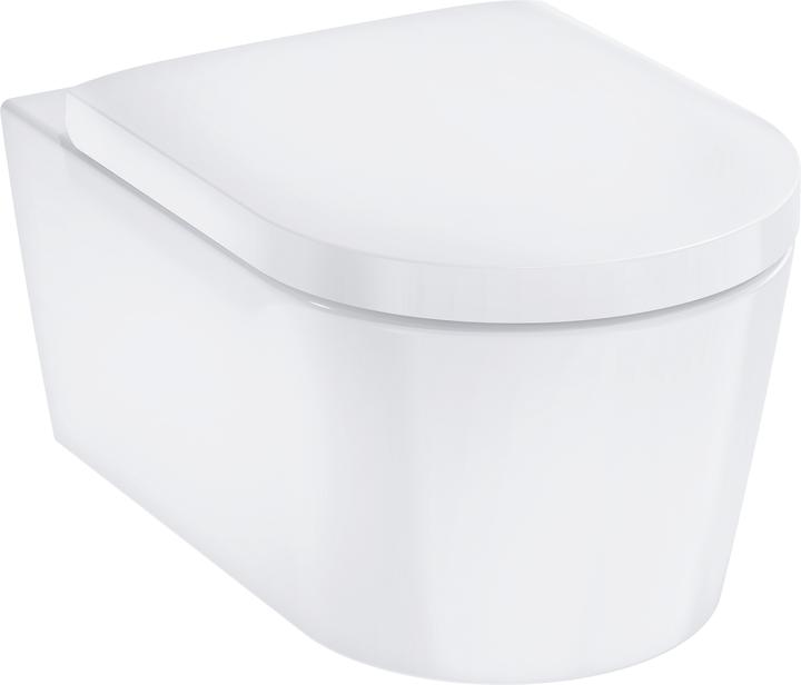 Actual product image hansgrohe EluPura S wall-hung WC set 540 AquaFall Flush, incl. WC seat, HygieneEffect, white, 540x36