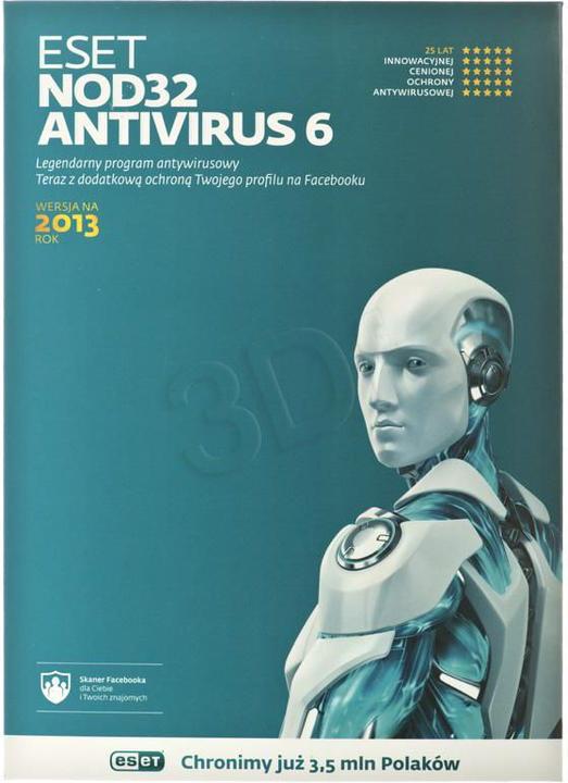 Produktbild ESET NOD32 Antivirus PL Kon 1U 1Y ENA-K-1Y-1D (1 User, 12 Monate)