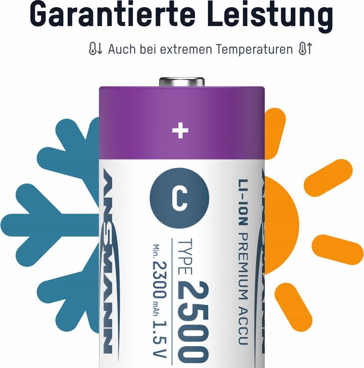 Produktbild Ansmann Baby C (2 Stk., C, 2300 mAh)
