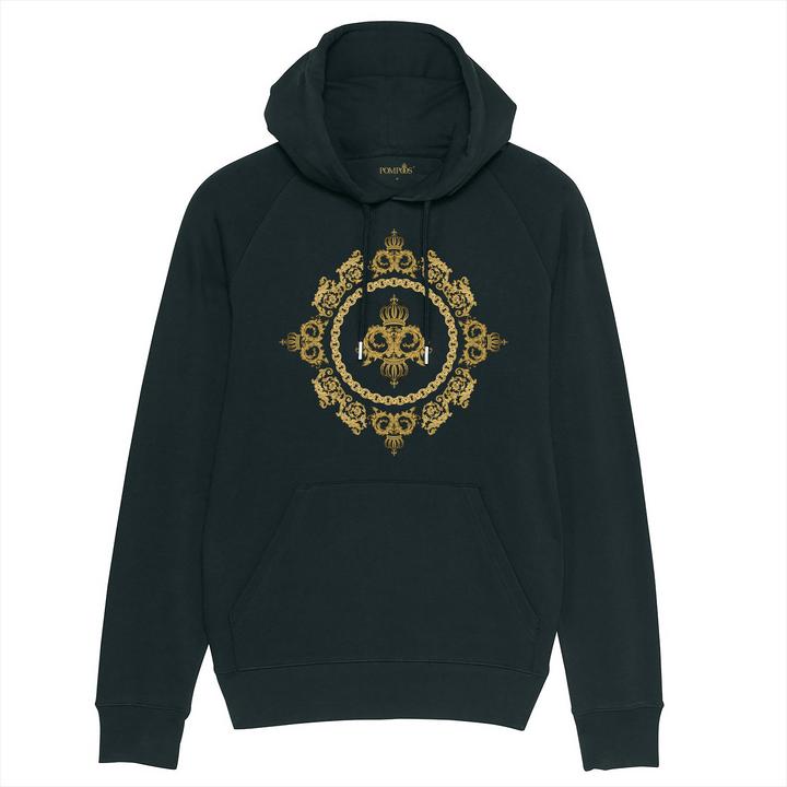 Immagine prodotto Pompöös Felpa con cappuccio da uomo "Crown" - edizione limitata - taglia M (M)