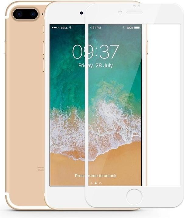 Actual product image Screenguard Apple iPhone 7 Plus Full Screen Protective Glass Film 2.5D 9H (1 Piece, Apple iPhone 7 Plus)
