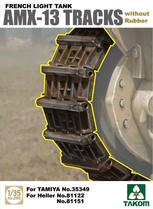 Immagine prodotto Takom Cingoli del carro armato leggero francese AMX-13 senza gomma