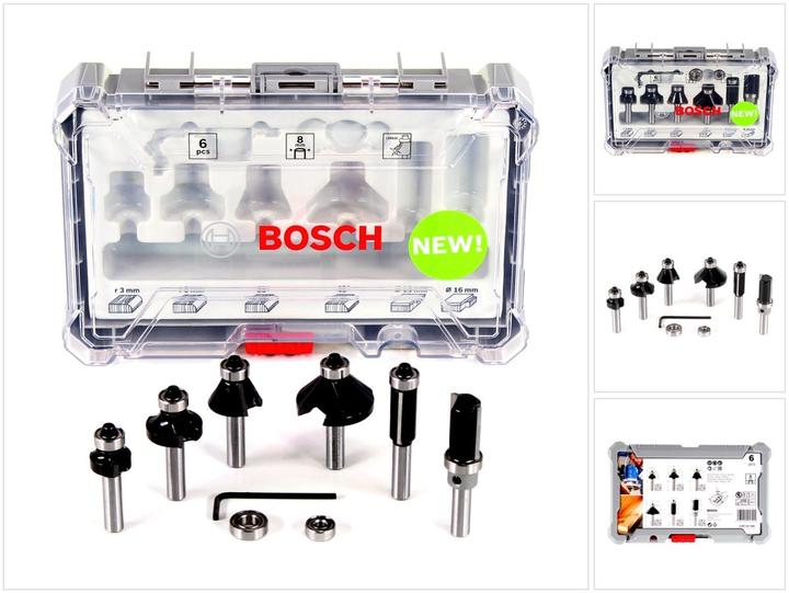 Immagine prodotto Bosch Professional Zubehör Set di frese per bordi. Attacco da 8 mm. 6 pezzi