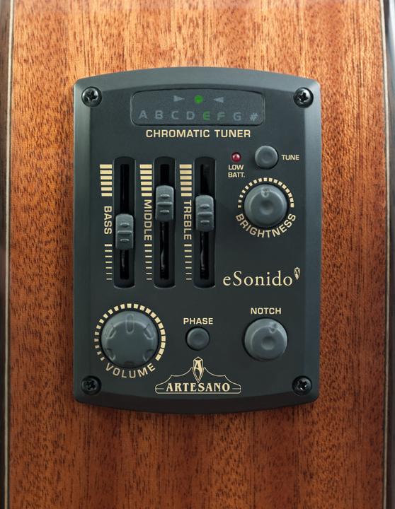 Produktbild Artesano Sonata MC Cut, eSonido Preamp (Konzertgitarre, Zeder massiv, Mahagoni, Artifical Ebony)
