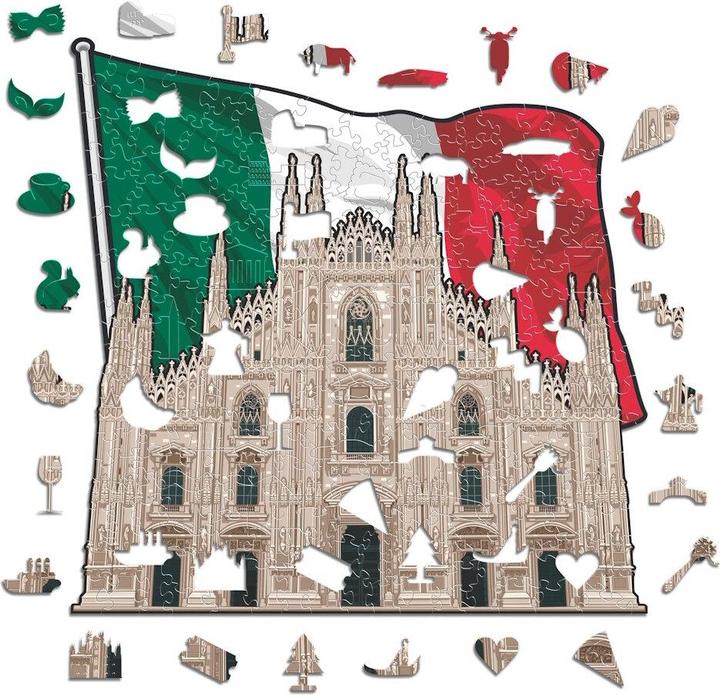 Actual product image Iconic Milan Cathedral - Monument Wooden Puzzle Size M (270 pieces) (270 pieces)