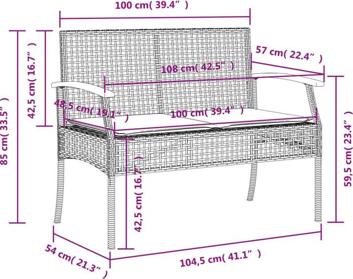 Actual product image VidaXL 10-piece garden lounge set with cushions