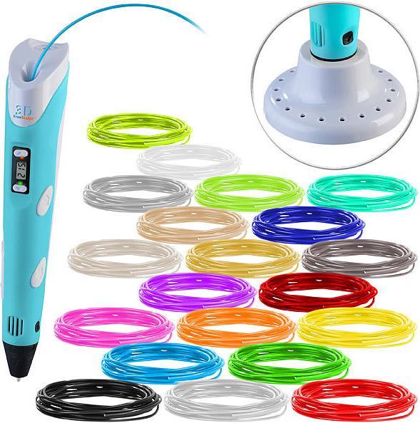 FreeSculpt 3D-Drucker-Stift (PLA, 1.75 mm, 57 g, Mehrfarbig)