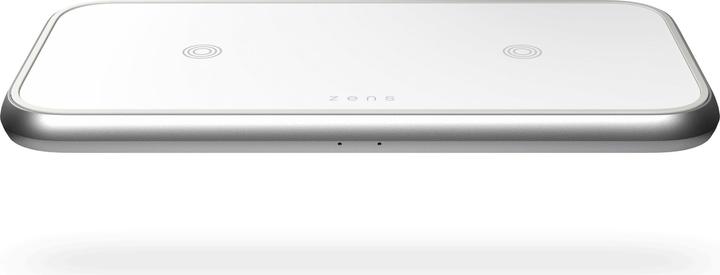 Actual product image Zens Aluminium Series Dual+ USB-C Charger 30W| 2x 10W| Qi| white| (20 W)