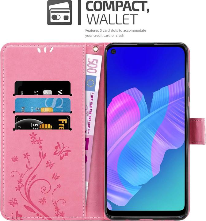Productafbeelding Cadorabo Bloemen Boekomslag (Huawei P40 Lite E)