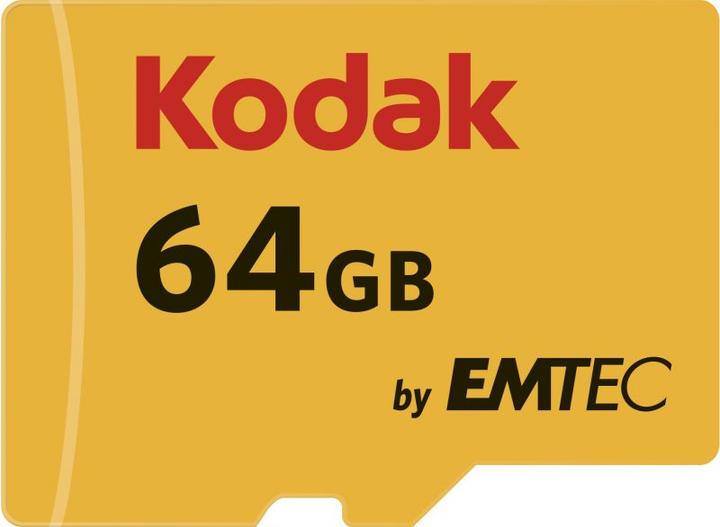 Actual product image Kodak SD MICRO 64GB CL10 UHS-I U3 V30 A1 ULTRA CON ADATTATORE (64 GB, microSD, U3, UHS-I)
