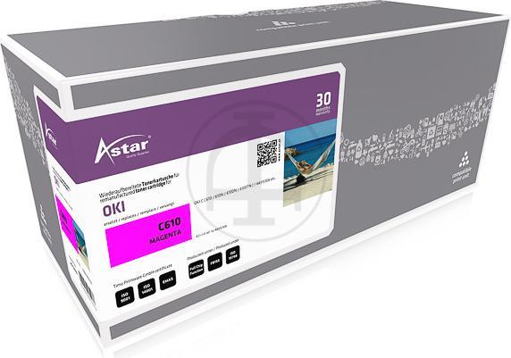 Actual product image Astar Magenta - compatible - toner cartridge - for OKI C610dn (M)