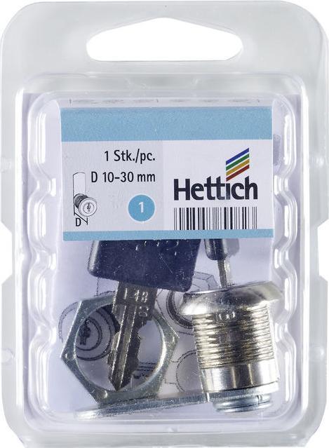 Actual product image Hettich Zylinderhebelschloss, vernickelt