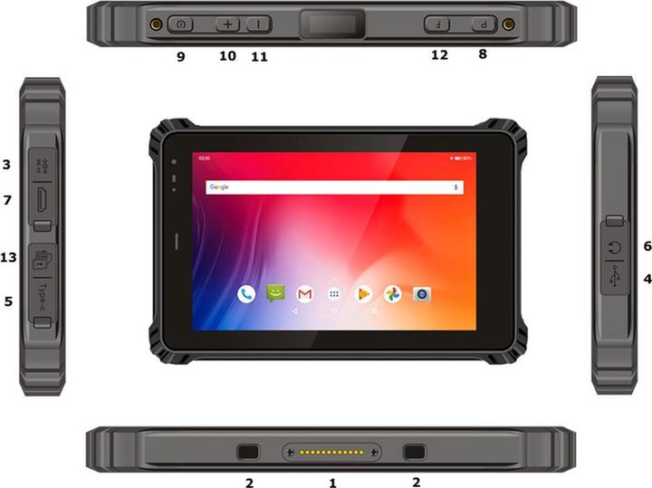 Actual product image Allnet Rugged outdoor tablet, Windows, 2D scanner, NFC, LTE, X-trail-100-Intel (10", 128 GB, Windows)