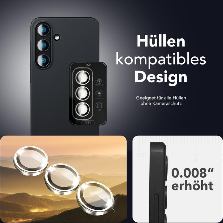 Produktbild Nalia Focus.Pro CLX - Kameraschutz Linsenglas Reflexionsfrei - Camera Lens Protector (1 Stück, Samsung Galaxy S25)