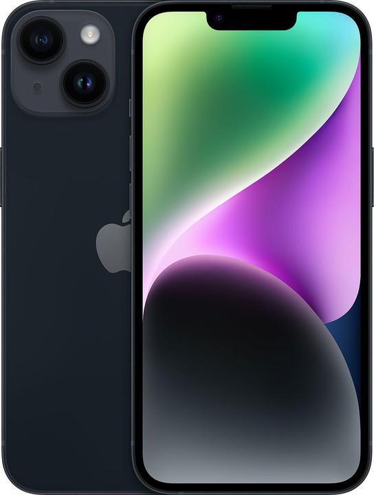Re!commerce iPhone 14 (128 Go, Minuit, Noir, 6.10", 12 Mpx, SIM + eSIM, A / Comme neuf)