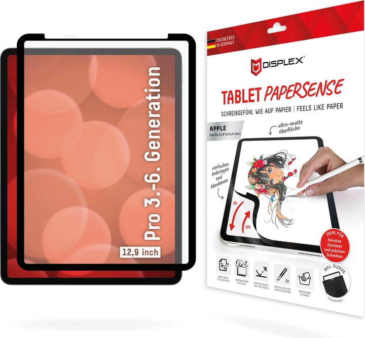 Productafbeelding Displex Tablet Papersense, iPad Paper Feeling Schutzfolie (1 Stuk, iPad Pro 12,9 2022 (6e Gen))