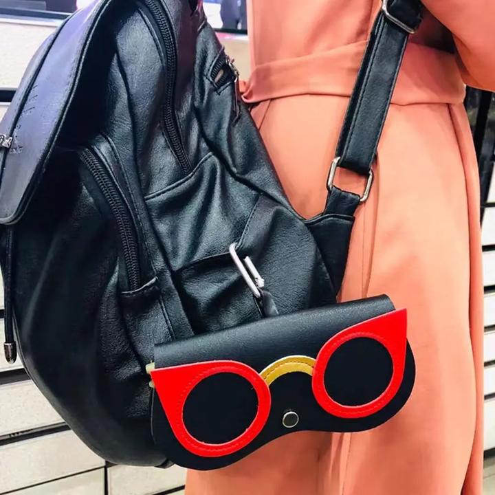 Actual product image Only-Bags.Store Cartoon Portable Sun Eye Glasses Box PU Leder Brillenetui Sonnenbrille
