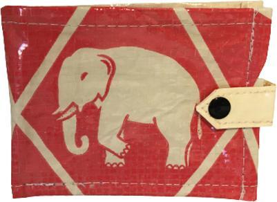 Bekos Upcycling - Geldbörse mit Lasche aus recycelten Zementsäcke Elephant