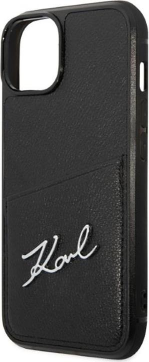 Produktbild Karl Lagerfeld KLHCP14MCSSK iPhone 14 Plus 6,7" hardcase czarny/black Signature Logo Cardslot (Apple iPhone 14 Plus)