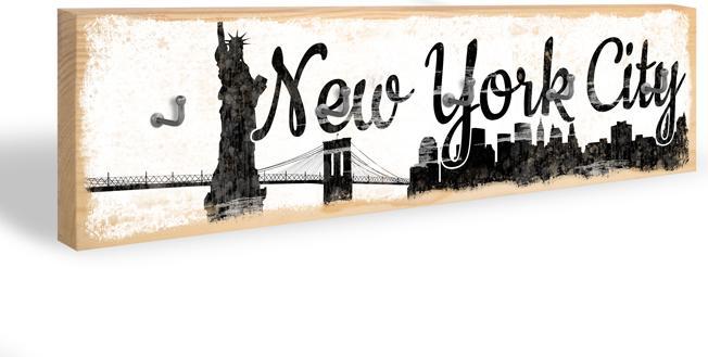 Produktbild Trenddeko New York City Skyline + 5 Haken (40 x 10 cm)
