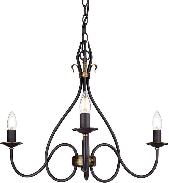 Immagine prodotto Elstead Lighting Lampadario Windermere E14 triplo ruggine, colore oro, Made in UK (54.50 cm)