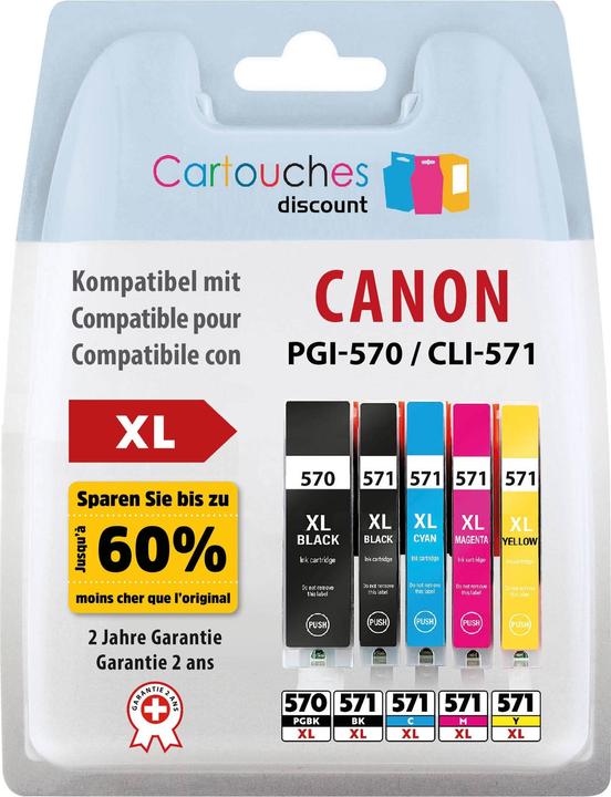 Cartouches Discount PGI-570 e CLI-571 (CMYK)