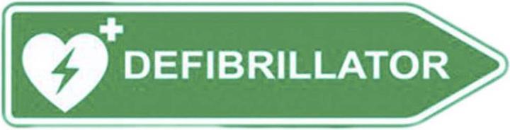 MedX5 AED Schild Defibrillator Standort Strassenschild (Erste Hilfe Set Zubehör)