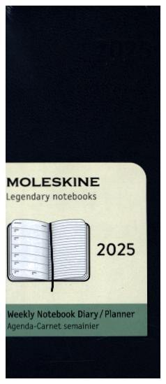 Productafbeelding Moleskine 12 maanden weekkalender 2025, pocket/A6, 1 week = 1 pagina, rechts gelinieerd (Pocket, A6, Engels)