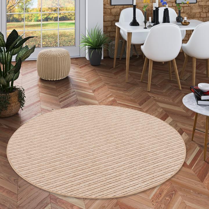 Image du produit Snapstyle Streifenberber Tapis Marta Rond (200x200 cm)