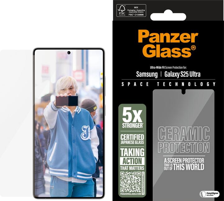 Produktbild PanzerGlass Ceramic Displayschutz (1 Stück, Samsung Galaxy S25 Ultra)