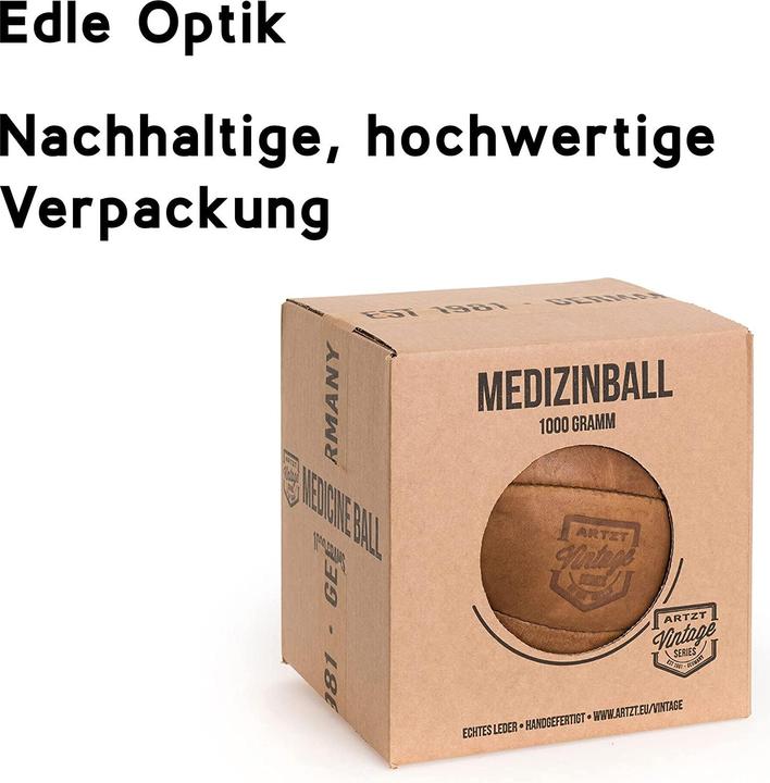 Produktbild Artzt Vintage Series Medizinball, Rindsleder, 5000g (5 kg)