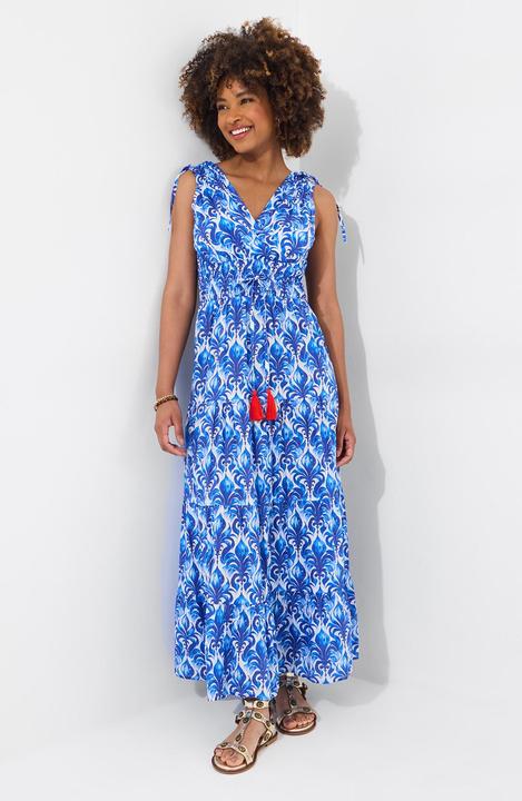 Actual product image Joe Browns Breezy Cotton Printed Tie Shoulder Maxi Dress (12)