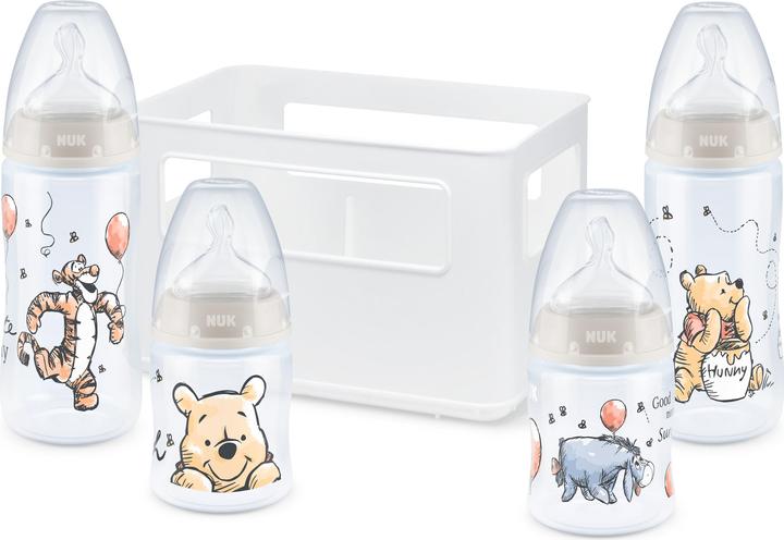 NUK Disney Winnie the Pooh First Choice+ Starter Set with Temperature Control, 0-6 months, beige (150 ml)