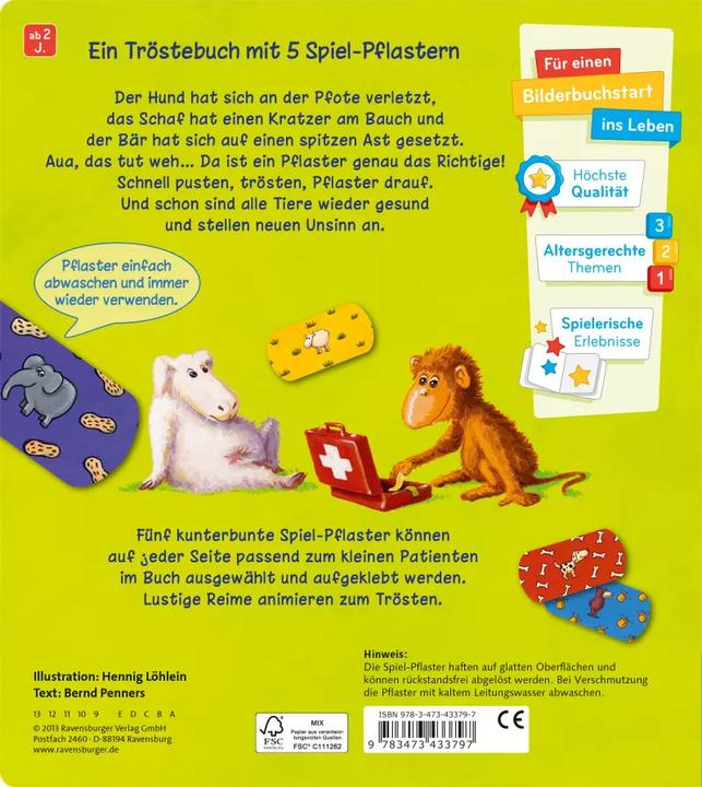 Produktbild Ravensburger Pusten, trösten, Pflaster drauf! (Deutsch, Bernd Penners, Henning Löhlein, 2013)