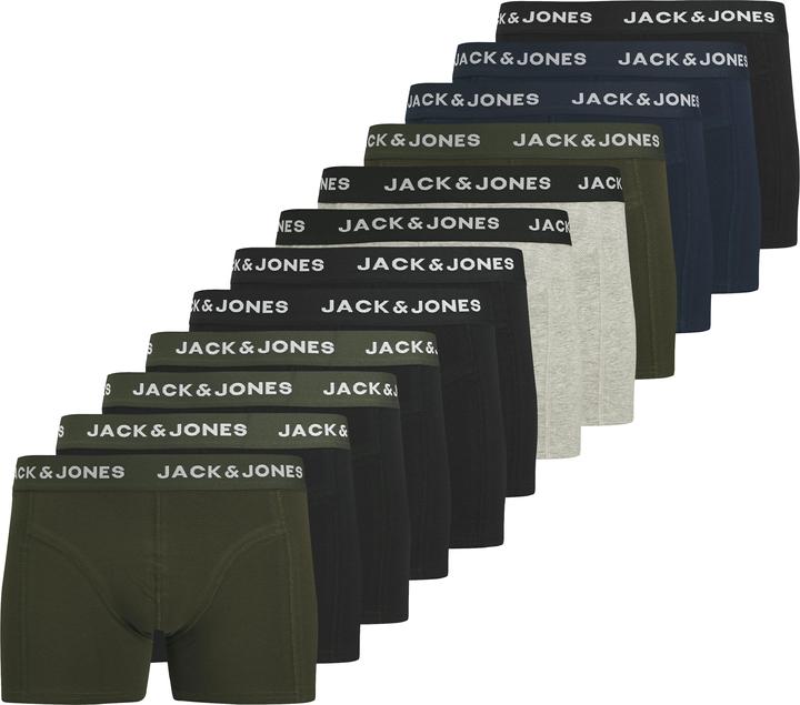 Produktbild Jack & Jones Jacbenja Solid Trunks 12 Pack Styd (M, 12er Pack)