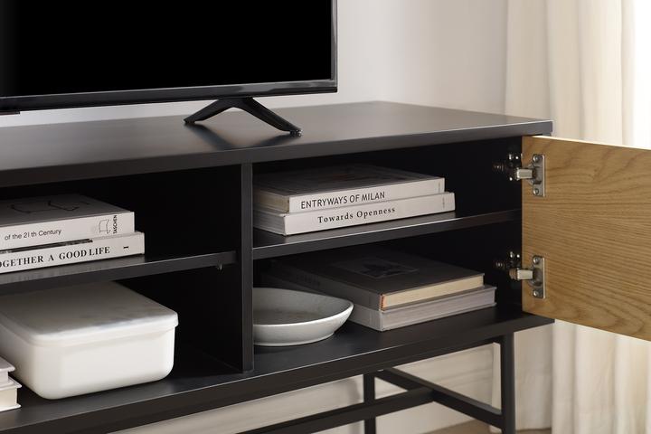 Produktbild SalesFever Lowboard Echtholzfurnierx60 schwarz (150 x 40 x 60 cm)