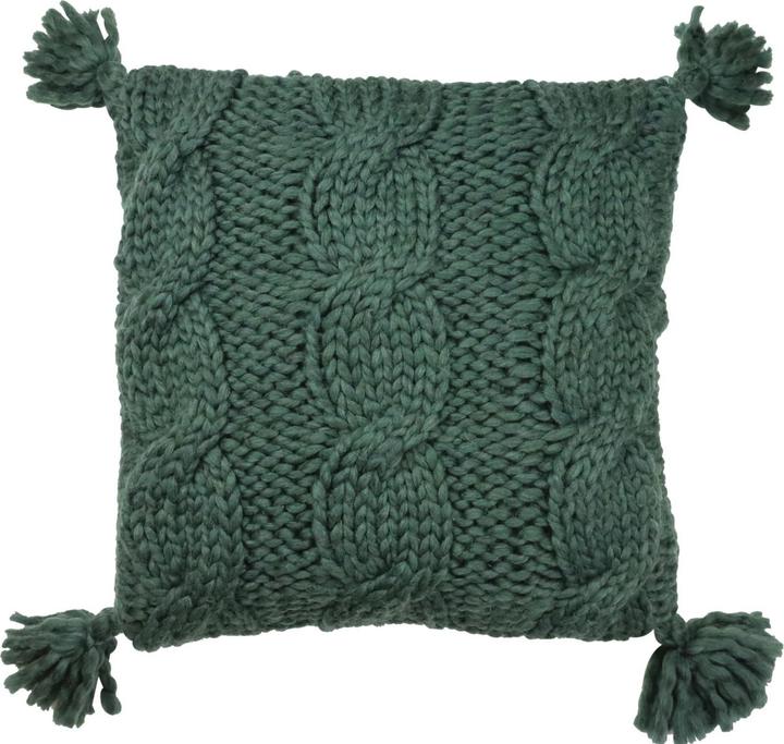Produktbild Hoff Interieur Gstaad grün Strickkissenhülle 45x45cm (1 Stück) (45 x 45 cm)