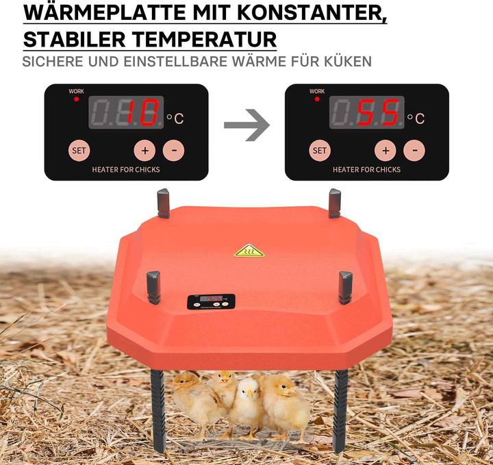 Produktbild Fudajo 40x55cm Küken-Wärmeplatte Temperaturregler 50W Heizplatte Kükenaufzucht (50 W)