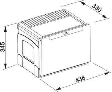Produktbild Franke Mülleimer Cube 50, automatische Öffnung, 2x14l, 134.0055.292 (32 l)