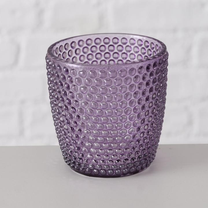 Image du produit Boltze Home Photophore Marilu 4 pièces, 7.5 cm, violet clair (1 x, 8 x 8 x 30 cm)