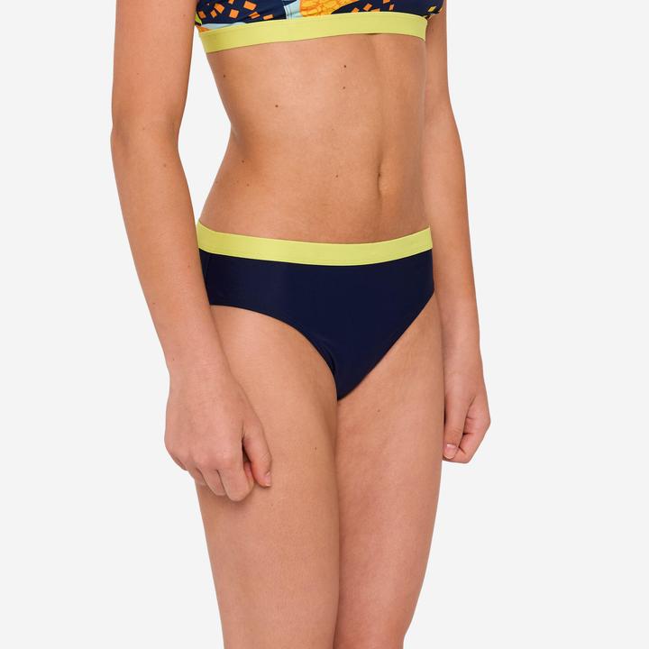 Produktbild Nabaiji Sportbikini Hose Mädchen - 100 Vega schwarz/grün (10, 11, 12)
