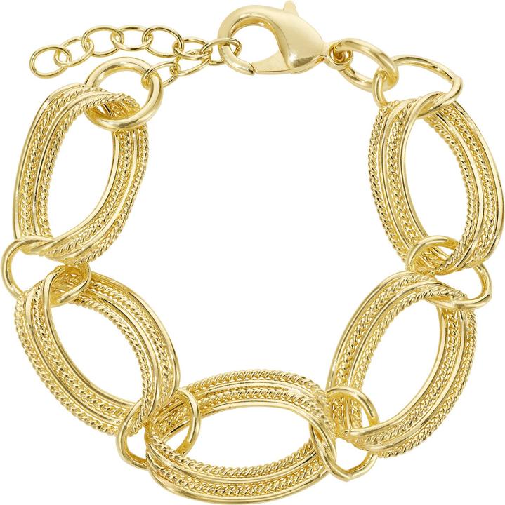 Steinkult Armband vergoldet ""Ruby" (0.20 cm, Messing 18 Kt. Vergoldet)