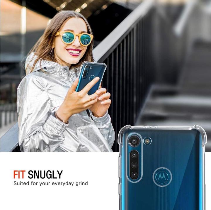 Actual product image Screenguard Motorola Moto G8 Power Hull Crystal Soft Airbag Bumper (Motorola Moto G8 Power)