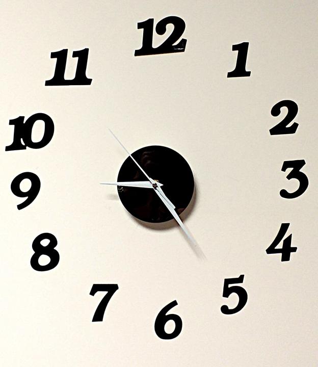 Actual product image Ikonka Wall clock black 12 hours