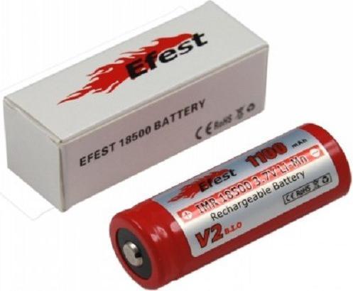 Actual product image Efest Akku IMR 18500 V2 (Pluspol erhöht) (1 pcs., 18500, 1100 mAh)