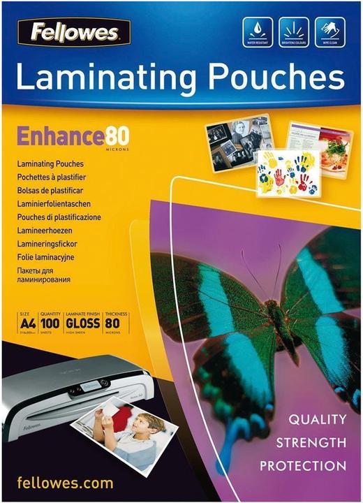 Produktbild Fellowes Enhance 80 (A4, 100 Stück, 80 µm)
