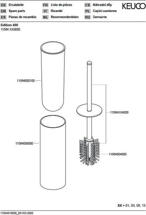 Immagine prodotto Keuco Set di spazzole per WC Edition 400 con inserto in cristallo/cromo 11564