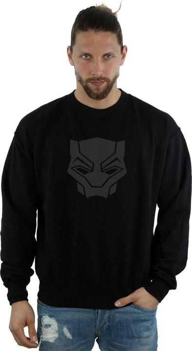 Produktbild Black Panther Schwarz auf Schwarz Baumwolle Sweatshirt (XL)