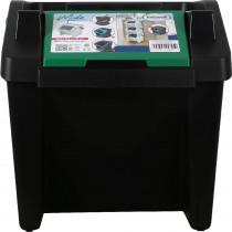 Tontarelli pattumiera verticale con manico moda 28l verde/ner (28 l)